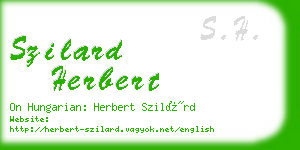 szilard herbert business card